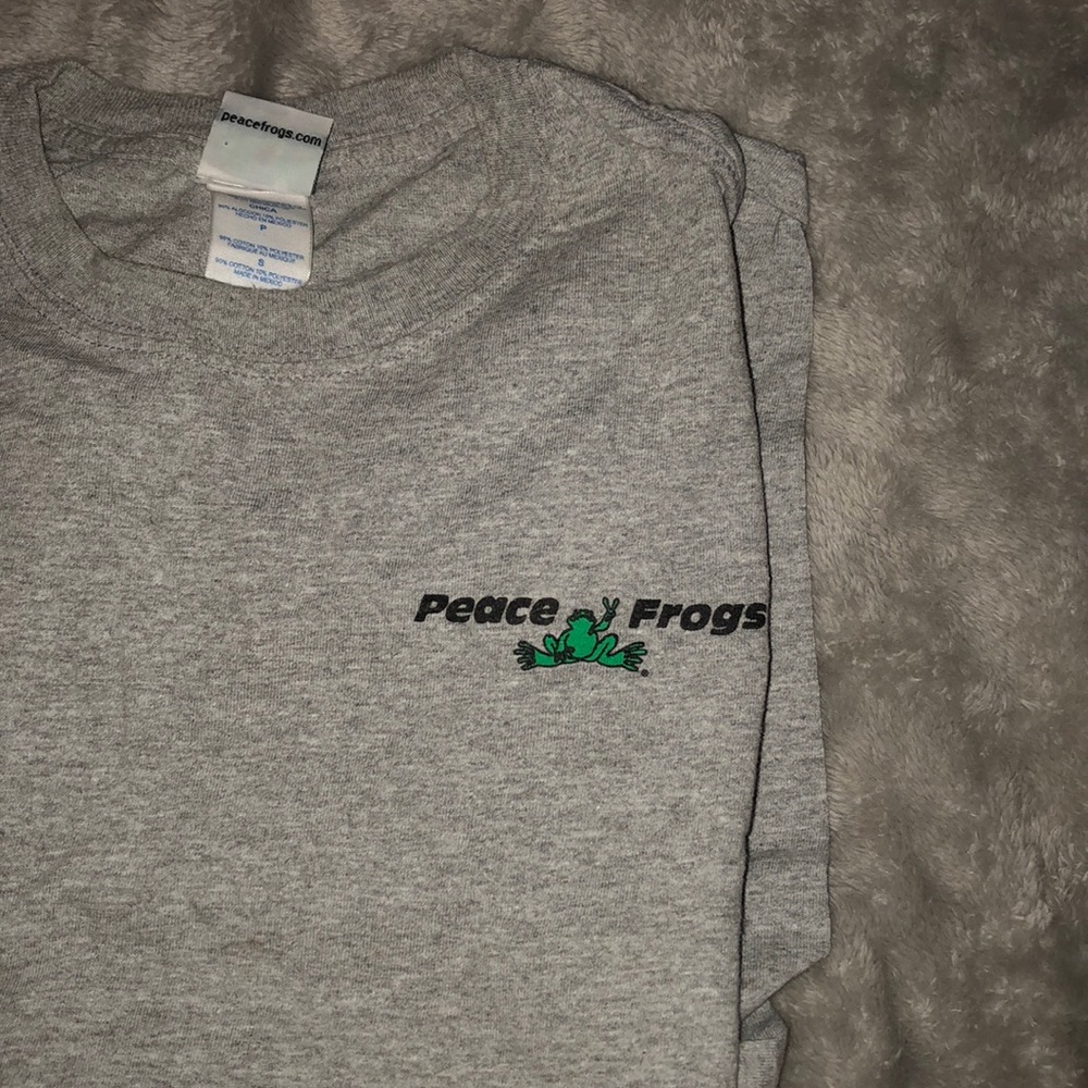 💥Peace Frogs Gray Logo Tee